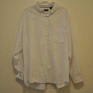 Mens St John's Bay White Long Sleeve Dress Shirt Size XL
